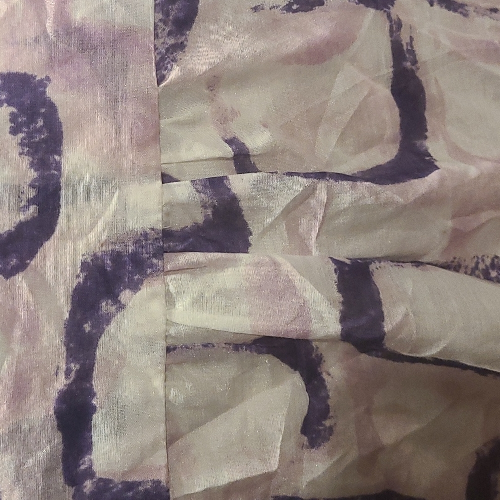 Robert Kitchen Blouse Cotton Silk Blend  Purple, Pink, white - Picture 4 of 9